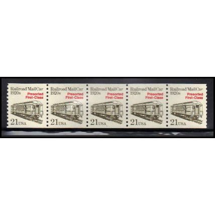 2265 21c Mail Car Very Fine MNH Dry Gum PNC 1/5 X1249
