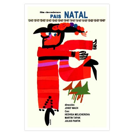Cuban movie Poster"NATIVE Country"Czech Art film.Decor.Folkloric dance custome