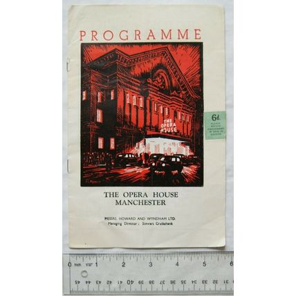 1961 programme Opera House Manchester, Royal Ballet, Solitaire, The Two Pigeons