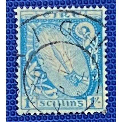 ZAYIX - 1940 Ireland Scott # 117 used WMK 262 - 1sh blue "Sword of Light"