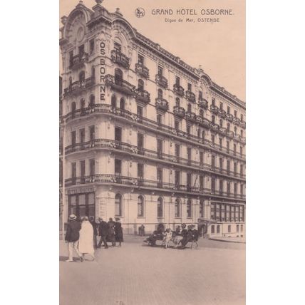 Grand Hotel Osborne Ostende Antique Belgium Postcard