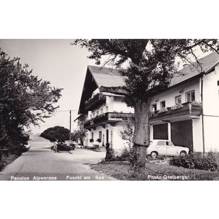 Pension Alpenrose Fuschl Am Austria Old Real Photo Postcard