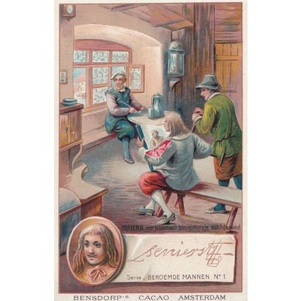 David Teniers Belgium Artist Printed Signed Bendorps Postcard Antique Trade Card