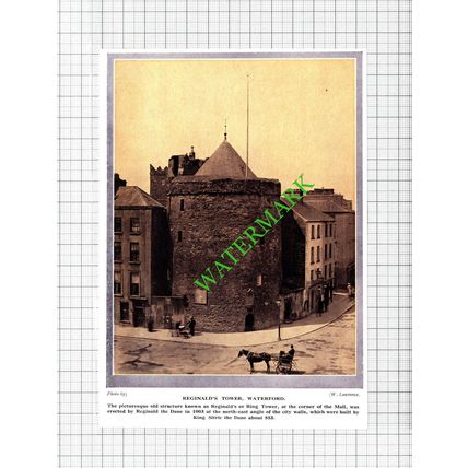 Reginald's Tower Waterford - 1920's Cutting