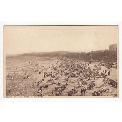 The Sands & Promenade Colwyn Bay Postcard Denbighshire
