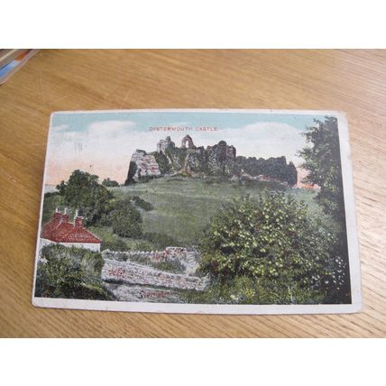 1912 fr Postcard - Oystermouth Castle -Swansea Bay - Glamorgan, South Wales