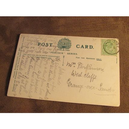 1907 fr Peacock Postcard - Bowness on Windermere Parish Church - Cumbria