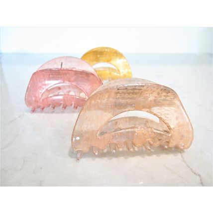 Painted marbled glitter acrylic hair claw clamp clips thin fine medium hair