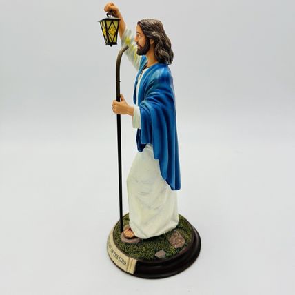 Danbury Mint Jesus Light The Way Sculpture Figurine Painted Standing Decor