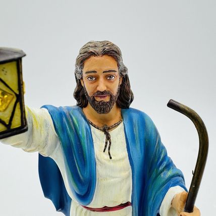 Danbury Mint Jesus Light The Way Sculpture Figurine Painted Standing Decor