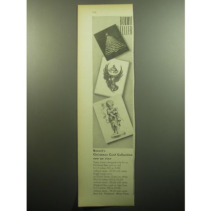 1958 Bonwit Teller Christmas Cards Advertisement