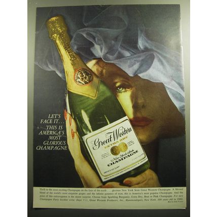 1958 Great Western Champagne Advertisement - Let's face it