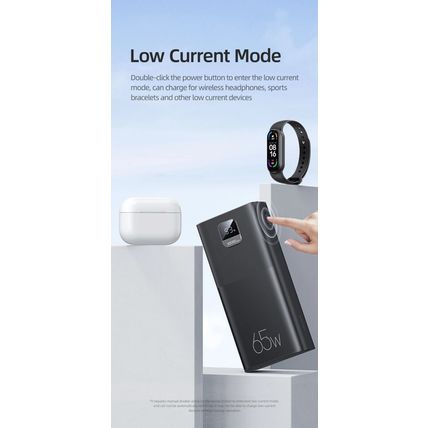 USAMS 65W Power Bank 30000mA Portable Battery Charger For iPhone Laptop Tablet