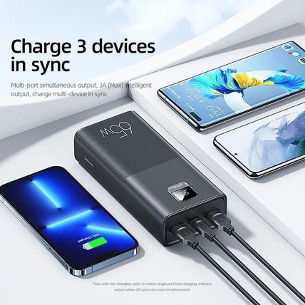 USAMS 65W Power Bank 30000mA Portable Battery Charger For iPhone Laptop Tablet