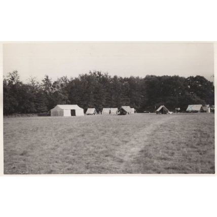 Girl Guides Tents at Dudsbury Camping Site Scouts Dorset Old RPC Postcard