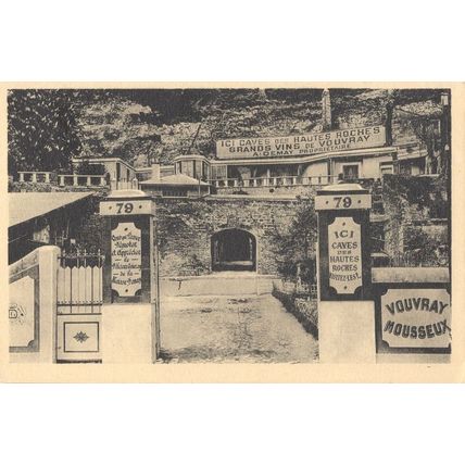 Hautes Roche Vins De Vouvray Antique French Wine Advertising Postcard