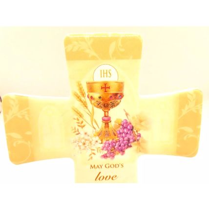 Communion Cross Plaque Hanging & Standing May God's Love Guide You & Bless Gift