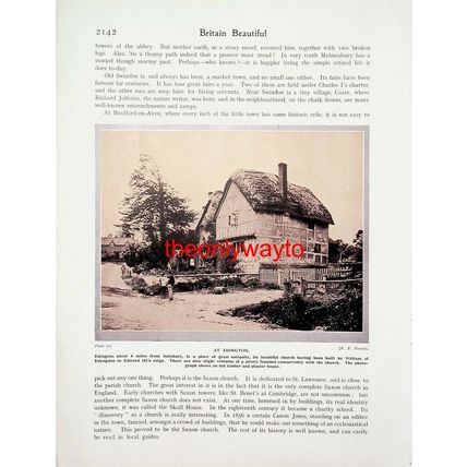 White Horse, Westbury, Wiltshire, Book Illustration, c1920