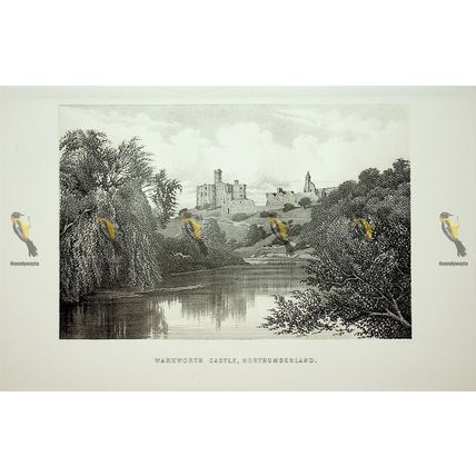Warkworth Castle, Northumberland, England, Book Illustration (Print), 1895