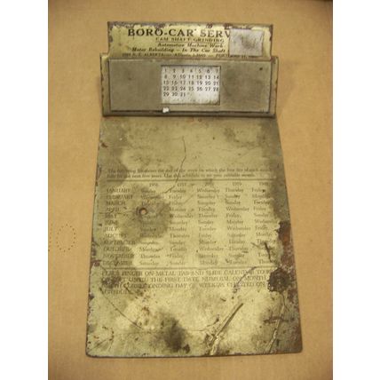 BORO CAR SERVICE AUTO MACHINE WORK SHOP PORTLAND, OR CLIPBOARD 1956 57 58 59 60