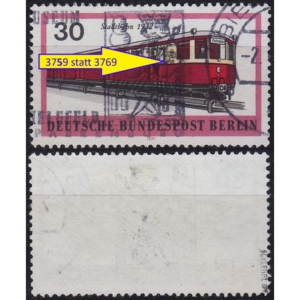 GERMANY BERLIN [1971] MiNr 0382 I ( O/used ) [01] Plattenfehler geprüft