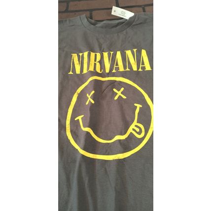 NIRVANA- Distressed Smiley Face Men's T-shirt ~Never Worn~ 3XL