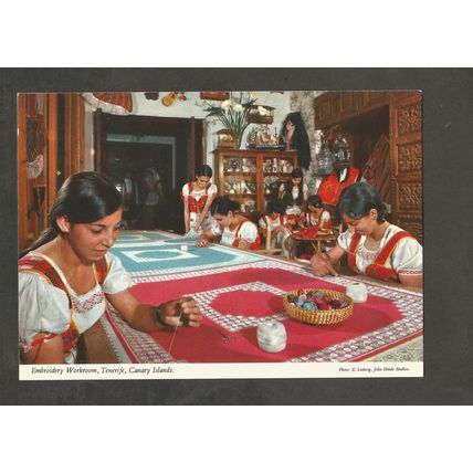 Postcard Canary Islands Tenerife John Hinde 2CT197 Embroidery Workroom