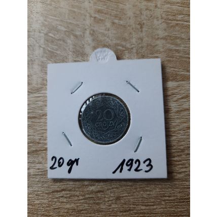 Polen 20 Groszy 1923 Zink Münze.