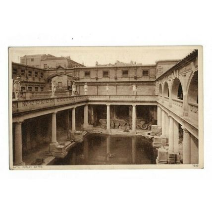 Bath, Roman Baths, Somerset, Postcard.