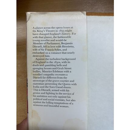 1973 MAURICE EDELMAN "DISRAELI IN LOVE" FICTION HARDBACK BOOK (P3)