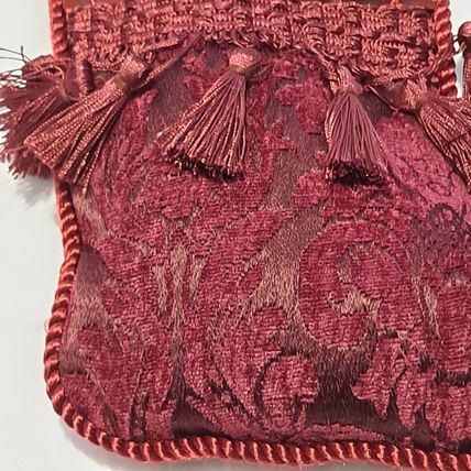 Dillards TRIMMINGS Victorian ELF TOE CHRISTMAS STOCKING Satin Tassels 21"