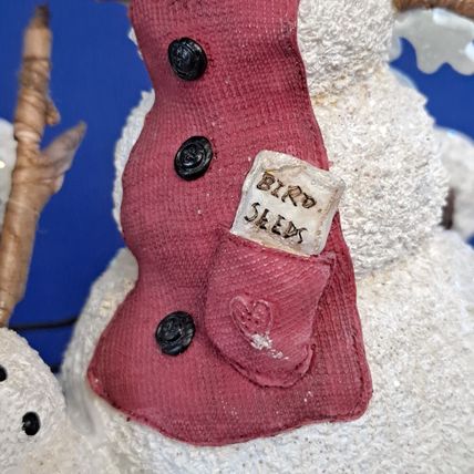 SNOWMAN Christmas STOCKING HOLDER Mantel Hanger Hook Resin Cast Iron