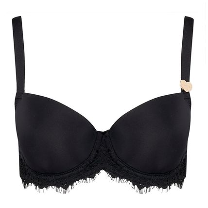MIMI HOLLIDAY Bisou Bisou Noir Smooth T-Shirt Bra Black BNWT