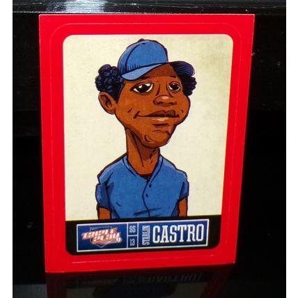 PANINI 2013 TRIPLE PLAY STARLIN CASTRO STICKER BASEBALL CARD #4