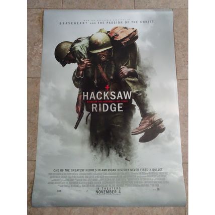 Hacksaw Ridge - Movie Poster with Andrew Garfield as Desmond Doss & Luke Bracey