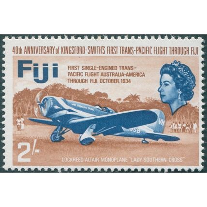 Fiji 1968 2s orange-brown & blue Kingsford Smith SG370 MNH