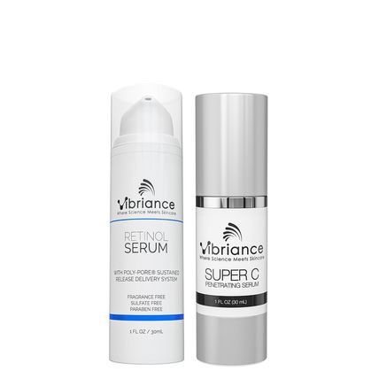 Vibriance Dynamic Duo Skincare Bundle | Super C Vitamin Serum, Retinol Skin Care