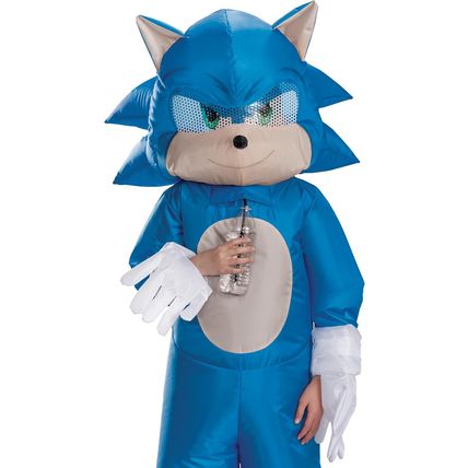Disguise Sonic Inflatable Kids Costume, Official Sonic Move 3 Inflating Costume
