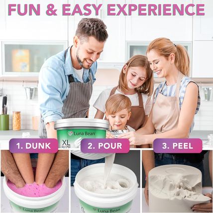 Luna Bean XL Family Hand Casting Kit – Extra-Large Hand Molding Kit for Families