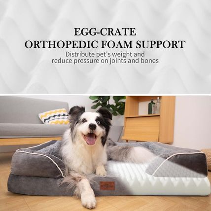 Comfort Expression Waterproof Orthopedic Foam Dog Beds for Extra Large Dogs Dura