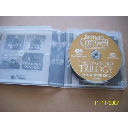 THE WARLORD TRILOGY by BERNARD CORNWELL-15 CDs HARPER AUDIO BOOKS on CD