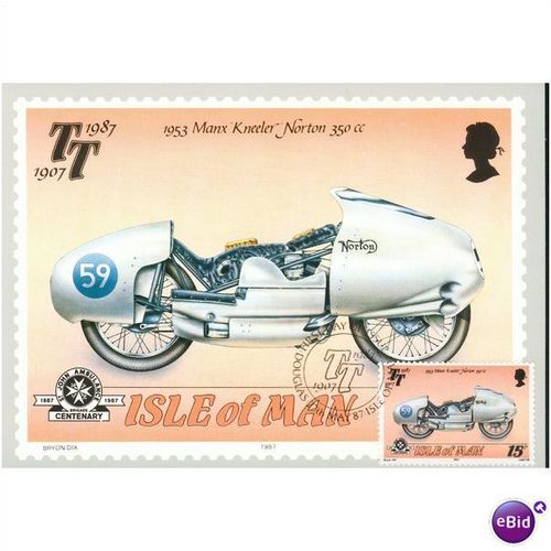 IOM PHQ + FDI 1987 - TT Manx Kneeler Norton 350cc 1953