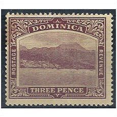 Dominica 1909 SG51ab 3d Purple/Yellow on P-Yellow M/M