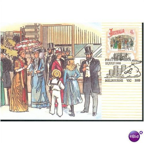 Australia FDI Postcard mint set 1990 - 'Boom Time'