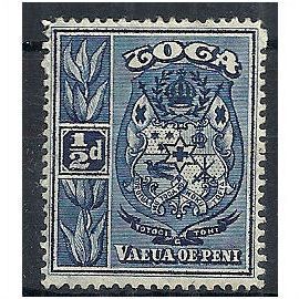 Tonga 1897 SG38 1/2d Indigo Mounted Mint . .