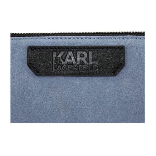 KARL LAGERFELD Blue Suede Clutch Bag BNWT (RARE & COLLECTABLE)