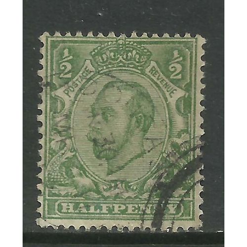 GB 1912 - 13 KGV 1/2d Green used stamp Wmk 103. ( K488 )