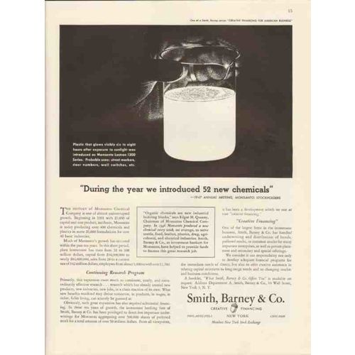 smith barney company 1947 monsanto chemical co introduced vintage ad