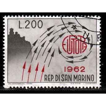 San Marino Europa cept 1962 gestempeld