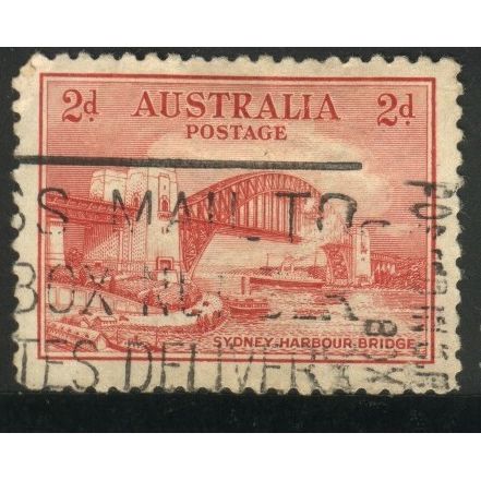 Australia stamps 1932 - SG144 - 2d red - Sydney Harbour Bridge - used